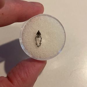 Pupil Hall 1000 Percent 14K White Gold Earthy Green Sapphire Threadless End